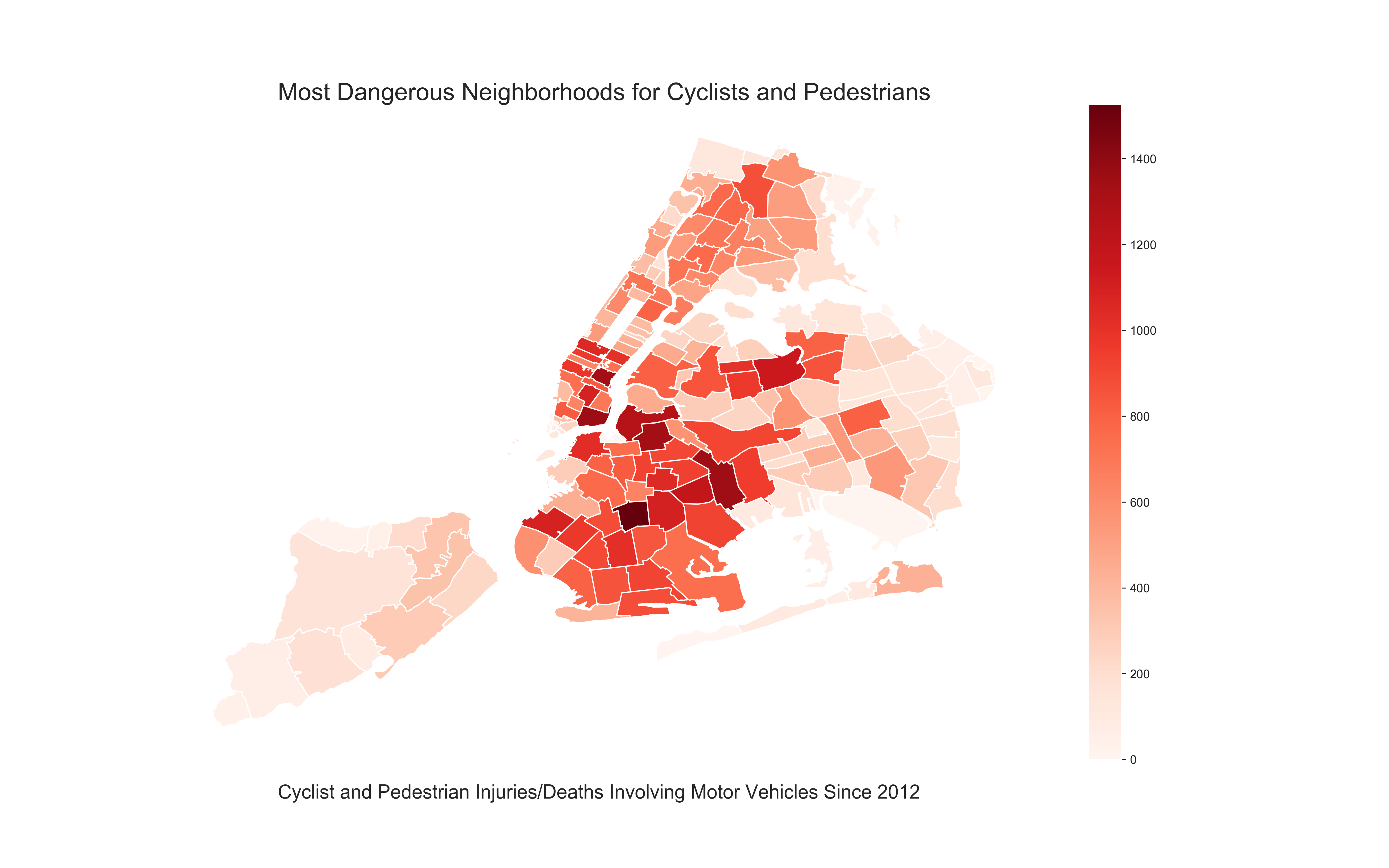 Cyclist and Pedestrian Injuries/Deaths by Zip Code